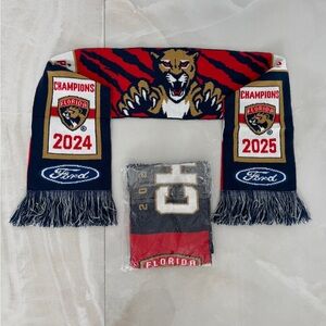 New in Package Florida Panthers Stanley Cup REPEAT Champions NHL Hockey Scarf